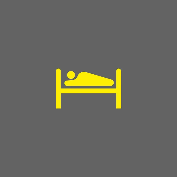 Krankenhausbett Flaches Symbol Vektor Illustration — Stockvektor