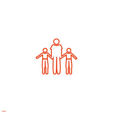 İşadamları düz simgesi, vektör çizim