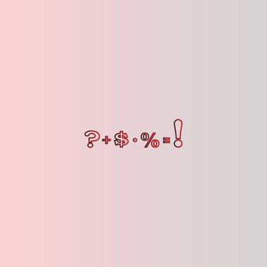 formül matematiksel semboller, eğitim kavramı