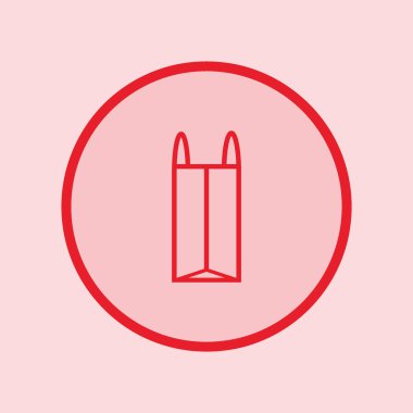 minimalist vektör simgesi alışveriş çantası