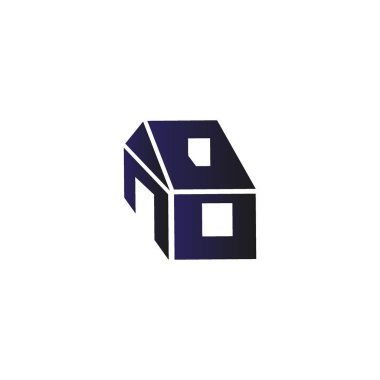 ev düz simgesi, vektör illüstrasyonu