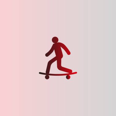 Adam kaykay vektör çizim üzerinde