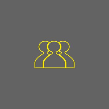 ekip çalışması düz simgesi, vektör çizim  