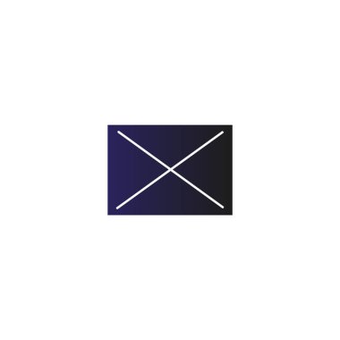 mektup zarfının minimalist vektör simgesi