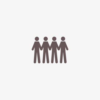 İşadamları düz simgesi, vektör çizim