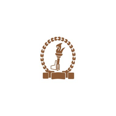 Olimpiyat meşalesinin logo, vektör, illüstrasyon, spor kavramı  