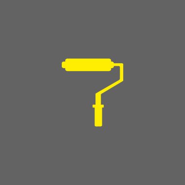 boya silindiri düz simgesi, vektör, illüstrasyon