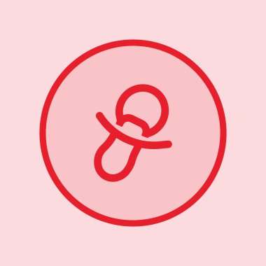 Bebek meme ucu düz stil ikonu, vektör çizim  