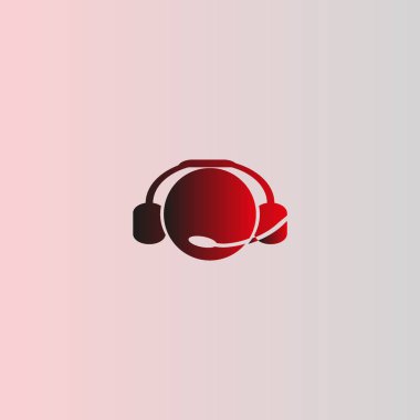 kulaklık yassı simgesi, vektör, illüstrasyon 