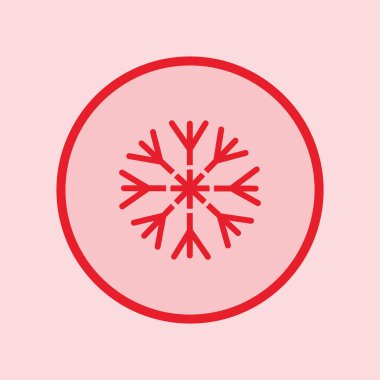 kar tanesi, vektör simge minimalist çizimi