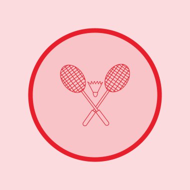 Raketleri ve raketle badminton vektör çizim için