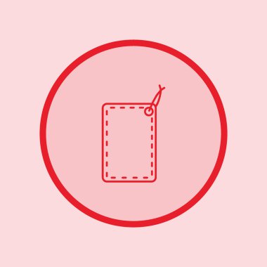 asmak etiketi düz simgesi, vektör çizim 