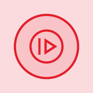 İleri medya adım düğmesinin, vektör, illüstrasyon