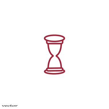kum saati web simgesi, minimalist vektör çizim