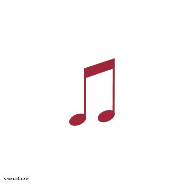 minimalist vektör simge müzik not sembolü