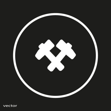 Balyozlar, vektör çizim minimalist simgesi