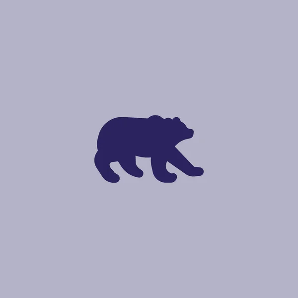 Медвежья Плоская Иконка Векторная Иллюстрация — стоковый вектор