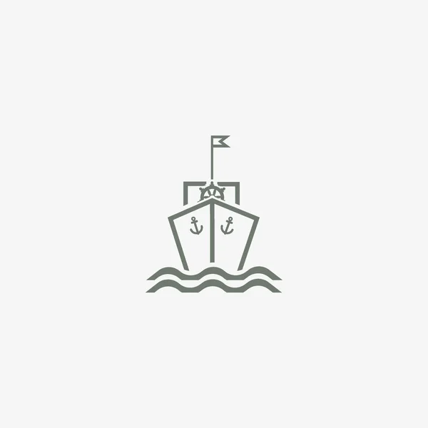 Icono Plano Del Barco Ilustración Vectorial — Archivo Imágenes Vectoriales