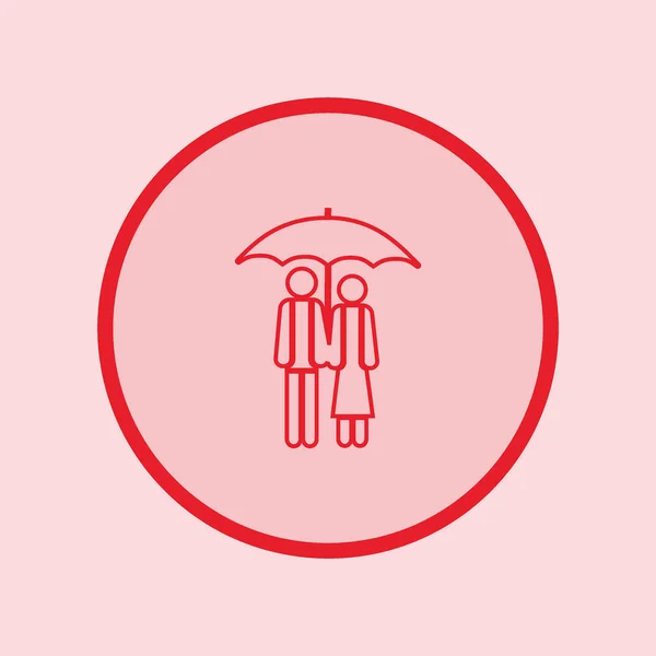 Man Vrouw Samen Permanent Vector Pictogram — Stockvector