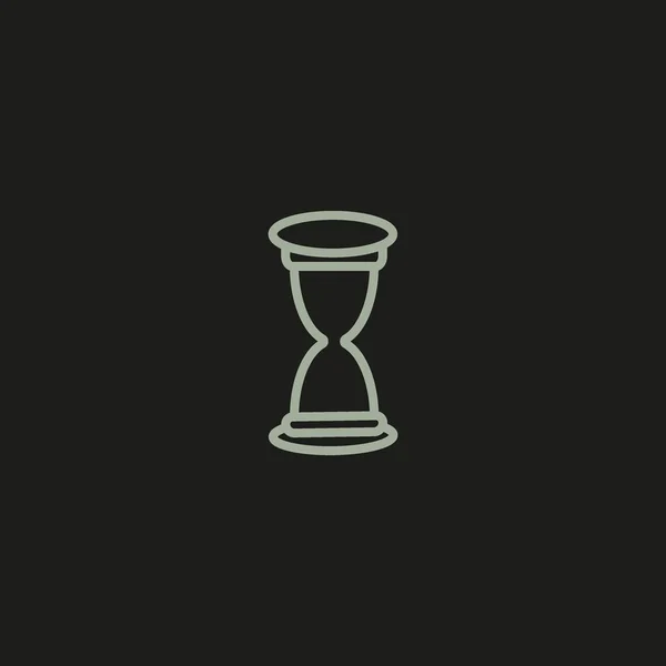 Icono Web Reloj Arena Ilustración Vectorial Minimalista — Vector de stock