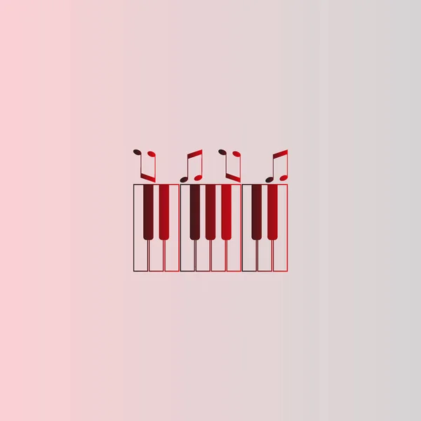 Synthesizer Flat Ikonen Vektor Illustration Musikinstrument Koncept — Stock vektor