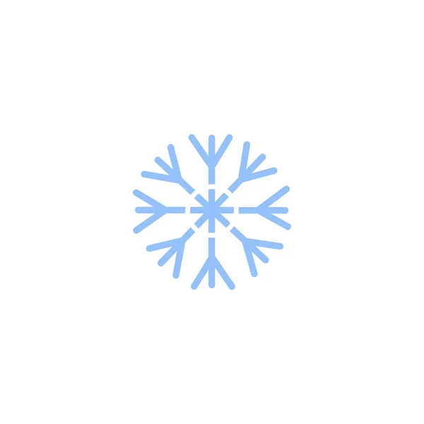 Minimalistyczne Ilustracja Śnieżynka Wektor Ikona — Wektor stockowy