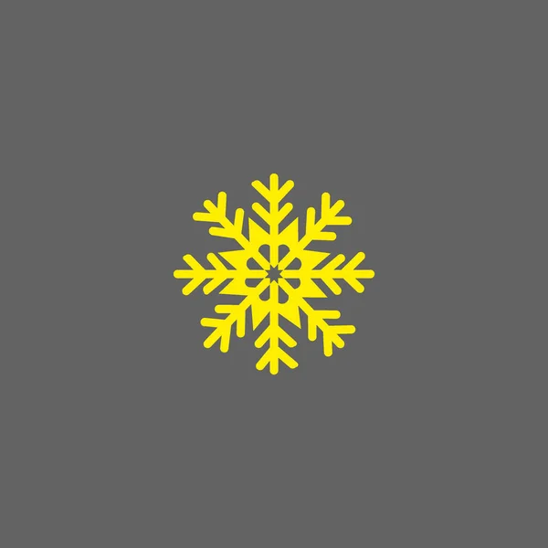 Ilustración Minimalista Copo Nieve Icono Vector — Vector de stock