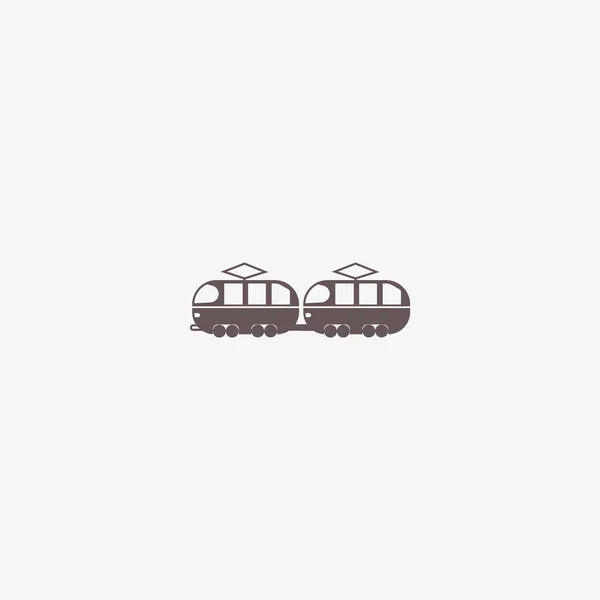 Icône Plate Tramway Illustration Vectorielle — Image vectorielle