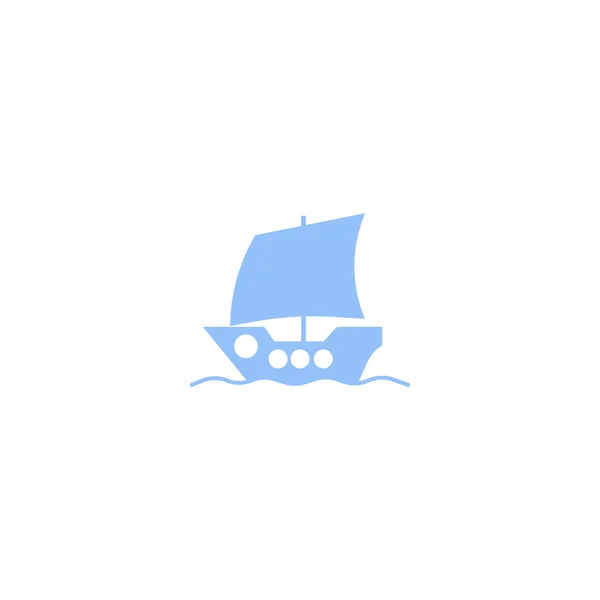 Boat Flat Icon Vector Illustration — Stock Vector