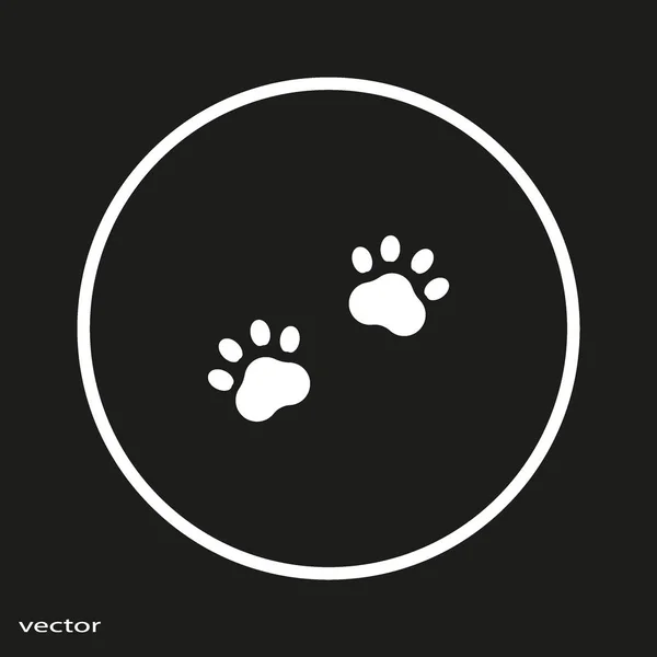 Ilustração Vector Pegada Animal — Vetor de Stock