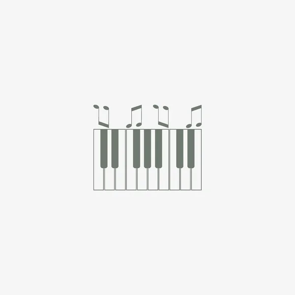 Sintetizador Icono Plano Vector Ilustración Concepto Instrumento Musical — Vector de stock