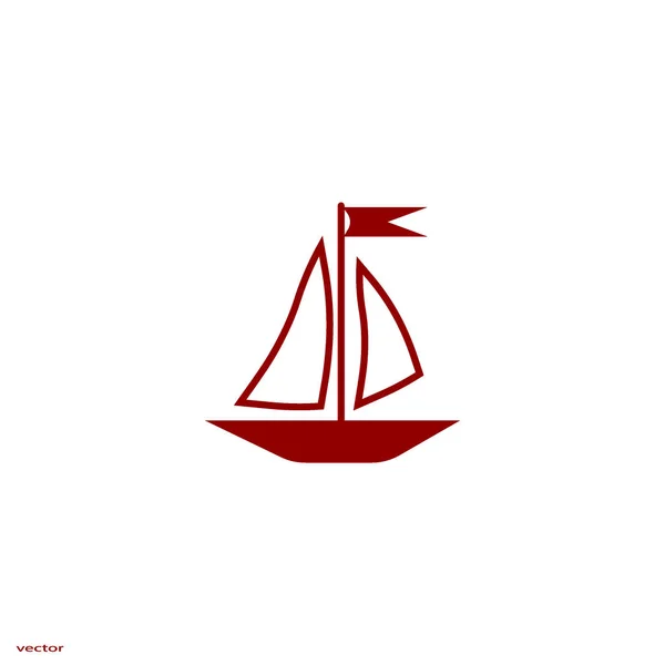 Boat Flat Icon Vector Illustration — Stock Vector