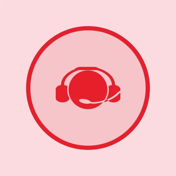 Headphones Flat Icon Vector Illustration — Stock Vector