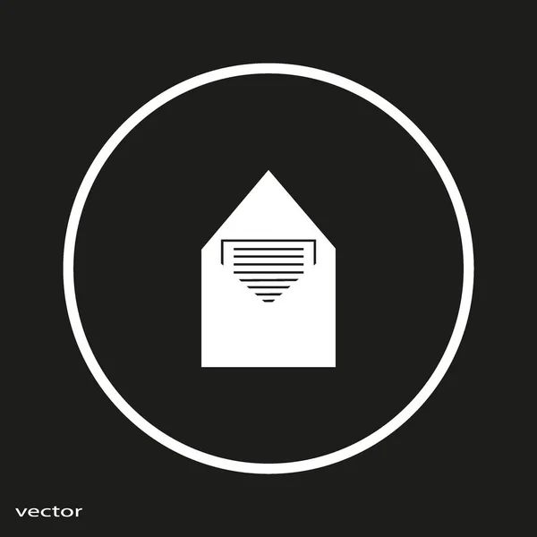Icono Vectorial Minimalista Sobre Letra — Vector de stock