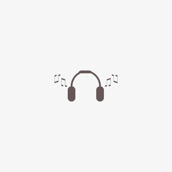 Auriculares Icono Plano Vector Ilustración — Archivo Imágenes Vectoriales