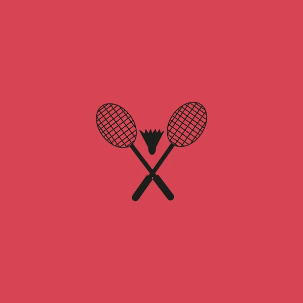Raquetes Shuttlecock Para Ilustração Vetor Badminton —  Vetores de Stock