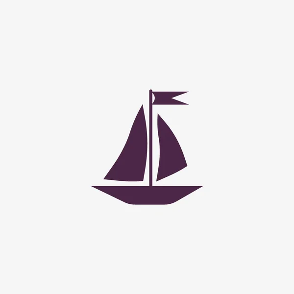 Barco Ícone Plano Ilustração Vetorial —  Vetores de Stock