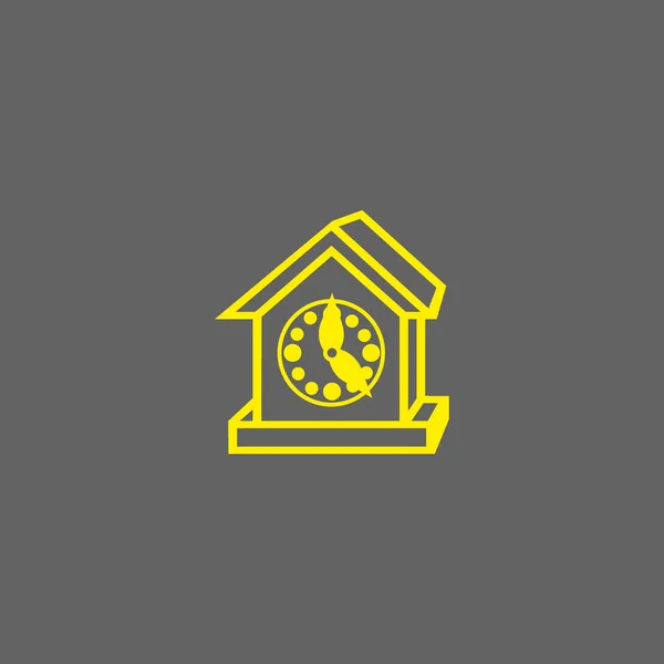 Vector Reloj Icono Web Minimalista — Vector de stock