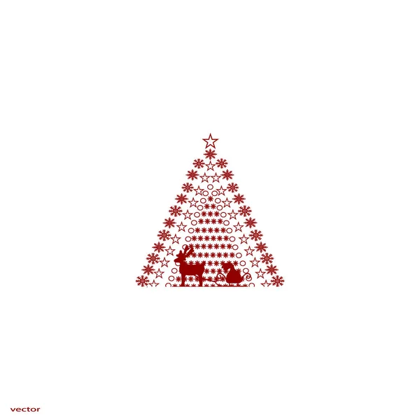 Renifer Boże Narodzenie Logo Szablon — Wektor stockowy