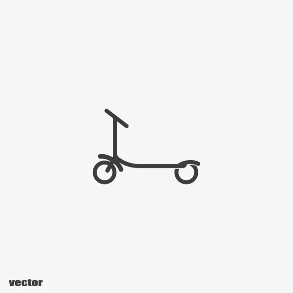 Pequeno Ícone Scooter Plana Infantil Vetor Ilustração — Vetor de Stock