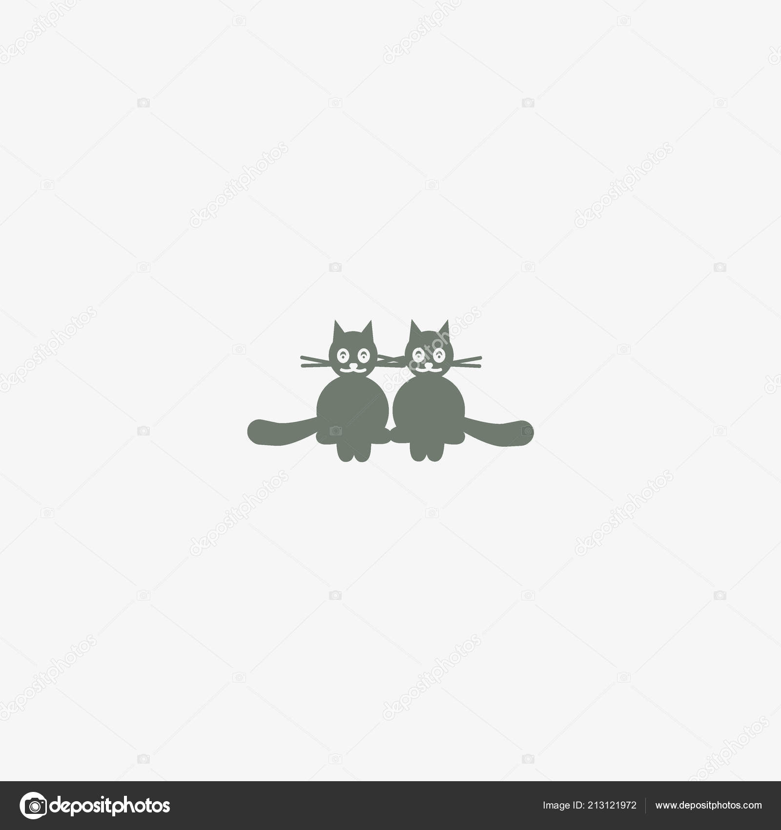 Cats Flat Icon Vector Illustration Stock Vector by ©nettibuletti