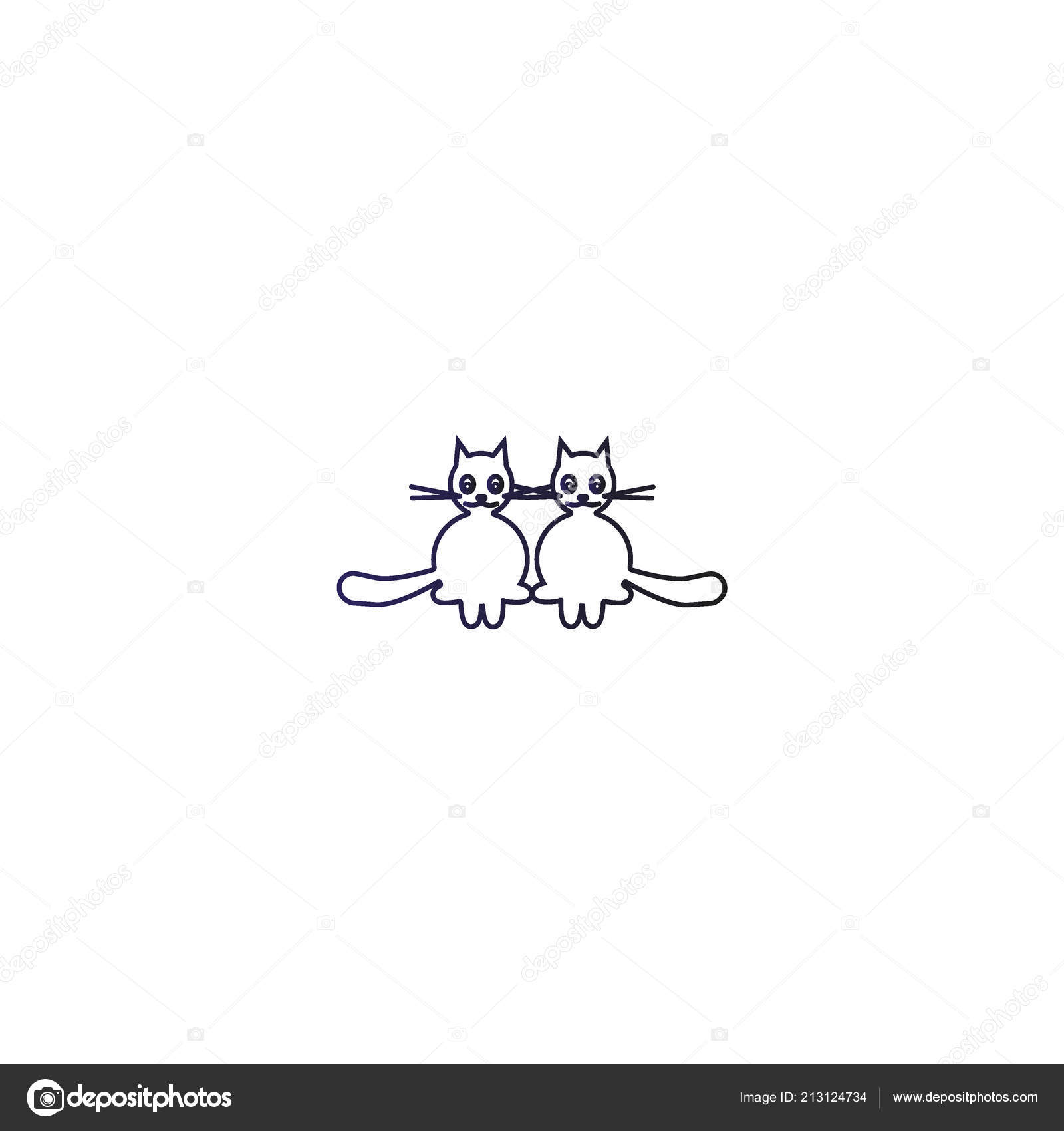 Cats Flat Icon Vector Illustration Stock Vector by ©nettibuletti