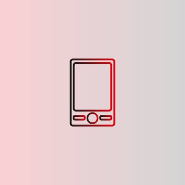 akıllı telefon düz simgesi, vektör illüstrasyonu 