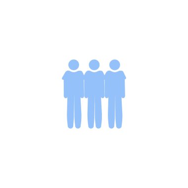 İşadamları düz simgesi, vektör çizim