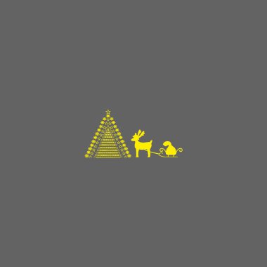 Noel reindeer Logo şablonu