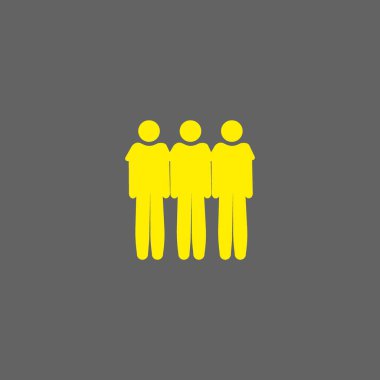 İşadamları düz simgesi, vektör çizim