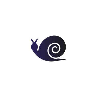 Şirin renkli salyangoz logo şablonu