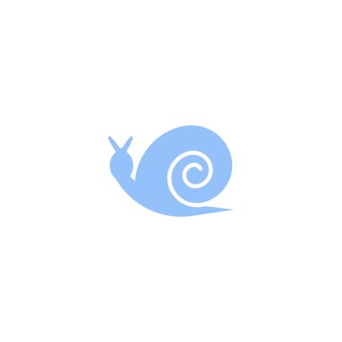 Şirin renkli salyangoz logo şablonu