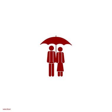 adam ve kadın ayakta birlikte vektör simgesi