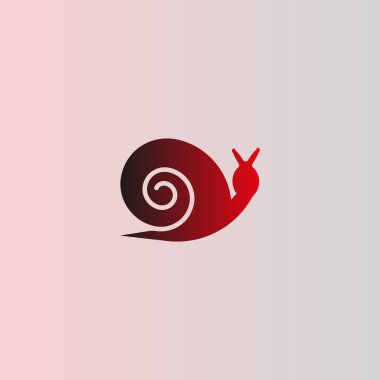 Şirin renkli salyangoz logo şablonu